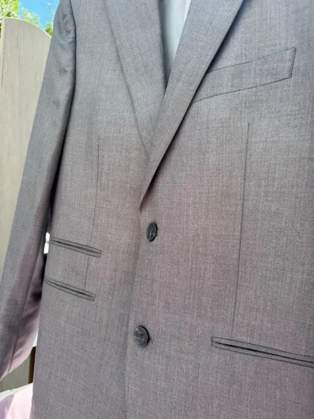 J. Ferrar Blazer Men’s Small Grey 2 button slim fit sport coat